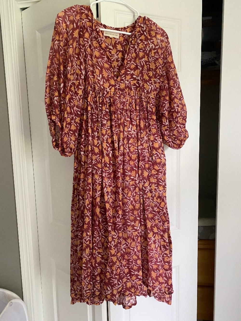 Daughters of India Kyra Midi in Saffron